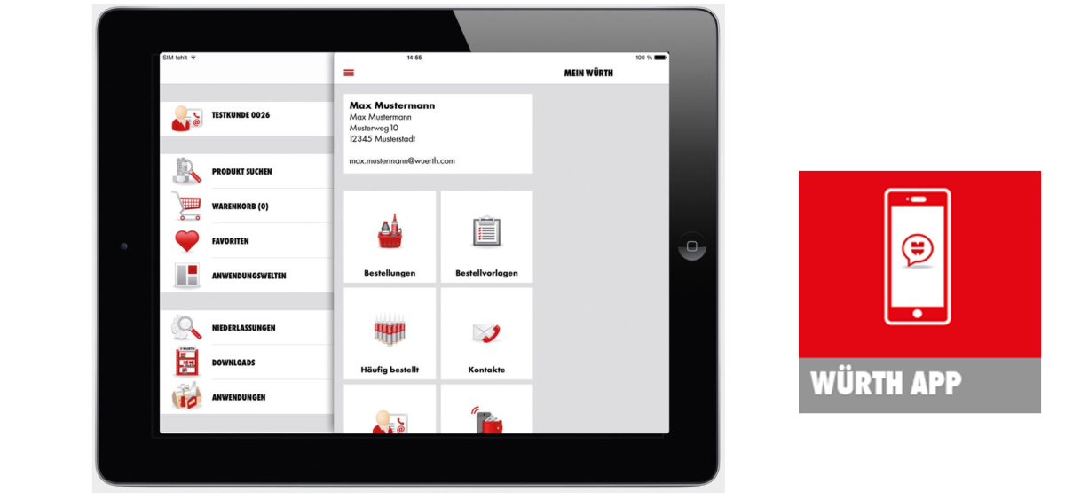 Enkel beställning, mobil beställning Würth App